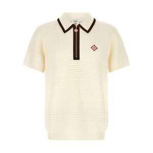 Casablanca White Wool Polo Men's Shirt